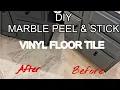 DIY HOW I INSTALLED PEEL STICK MARBLE FLOORING Rental Friendly