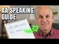 Speaking At A Alcoholics Anonymous How Too