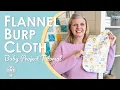 Quick Easy Flannel Burp Cloths Made for Baby Fat Quarter Friendly Cute Sewing Projects