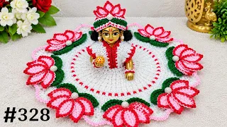 Crochet Lotus Flower Dress for Laddu Gopal || लड्डू गोपाल की सर्दियों की ड्रेस बनाएं