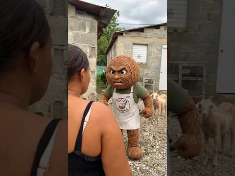 ¡El coco enojado atrapó a las niñas! 🥥😱