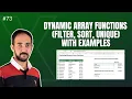 Dynamic Array Functions in Excel FILTER SORT SORTBY UNIQUE Shiva Charan