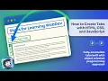 How to Create Tabs with HTML CSS and JavaScript Part 2 of 2