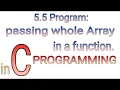 5 5 Passing whole Array in C in Hindi complete C programming tutorial by PROLGO