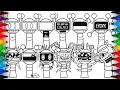 Incredibox Sprunki Coloring New Pages How to COLOR FUN BOT Sprunki Phase 1 to Phase 12