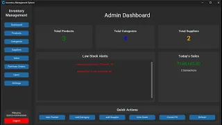Advanced Inventory Management System in Python with MySQL CustomTkinter GUI