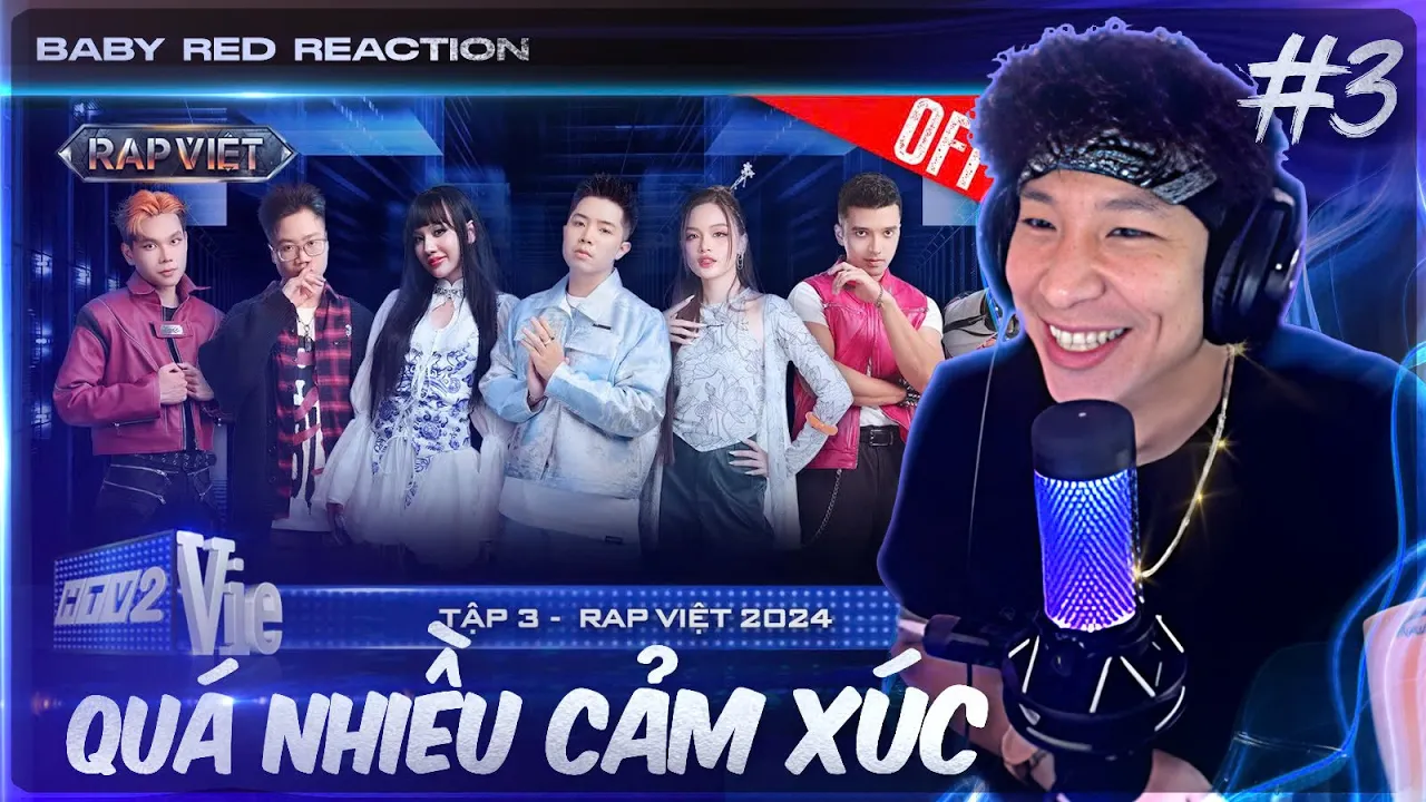 Outline Video Baby Red Reaction | Rap Việt 2024 tập 3 | Dzui lên các em ơi