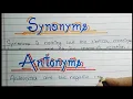 Synonyms And Antonyms Definition of Synonyms And Antonyms With Example All in One