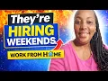 Work From Home Weekend Jobs 2026 Companies Hiring Right Now