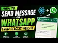 How To Send Message On WhatsApp From React JS Website Send Message On WhatsApp