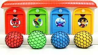 Oddly Satisfying Garage | Making 6 Slime Balls Net 4 Doors Magic Garage Transformation Mixing ASMR