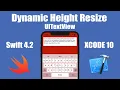 AutoLayout with Dynamic UITextView Height Resize ios swift xcode