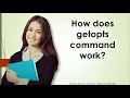 How does getopts command work