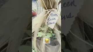 Gift baskets in your garden? Melissa‘s cute attempts to outsmart squirrels.It’s working. #squirrel￼￼