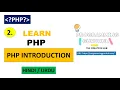 PHP Introduction Tutorial in Hindi Urdu PHP Tutorial For Beginners PHP Tutorial