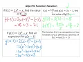 AQA FM Function Notation