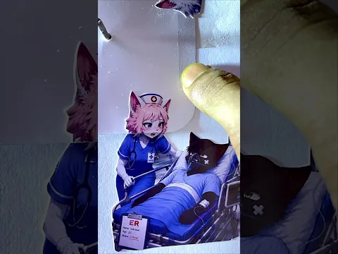Nurse Kitty cares for her patient from the ER to recovery! 🏥❤️ Watch their cute story unfold.