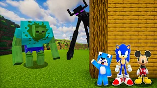 ماين كرافت لكن هاجمونا اتباع المشعوذة العمالقة 