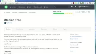 HackerRank Utopian Tree Solution