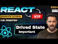 React JS 19 Tutorial in Hindi Derived State in React js