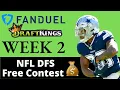 DraftKings NFL Week 2 FanDuel Week 2 Lineups NFL DFS Strategy 2023