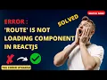 SOLVED - Route is not loading component React Router Dom React JS TheCoderUtkarsh