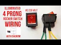 How to Wire Illuminated 4 Prong Rocker Switch Easily and Safely - with Wiring Diagram