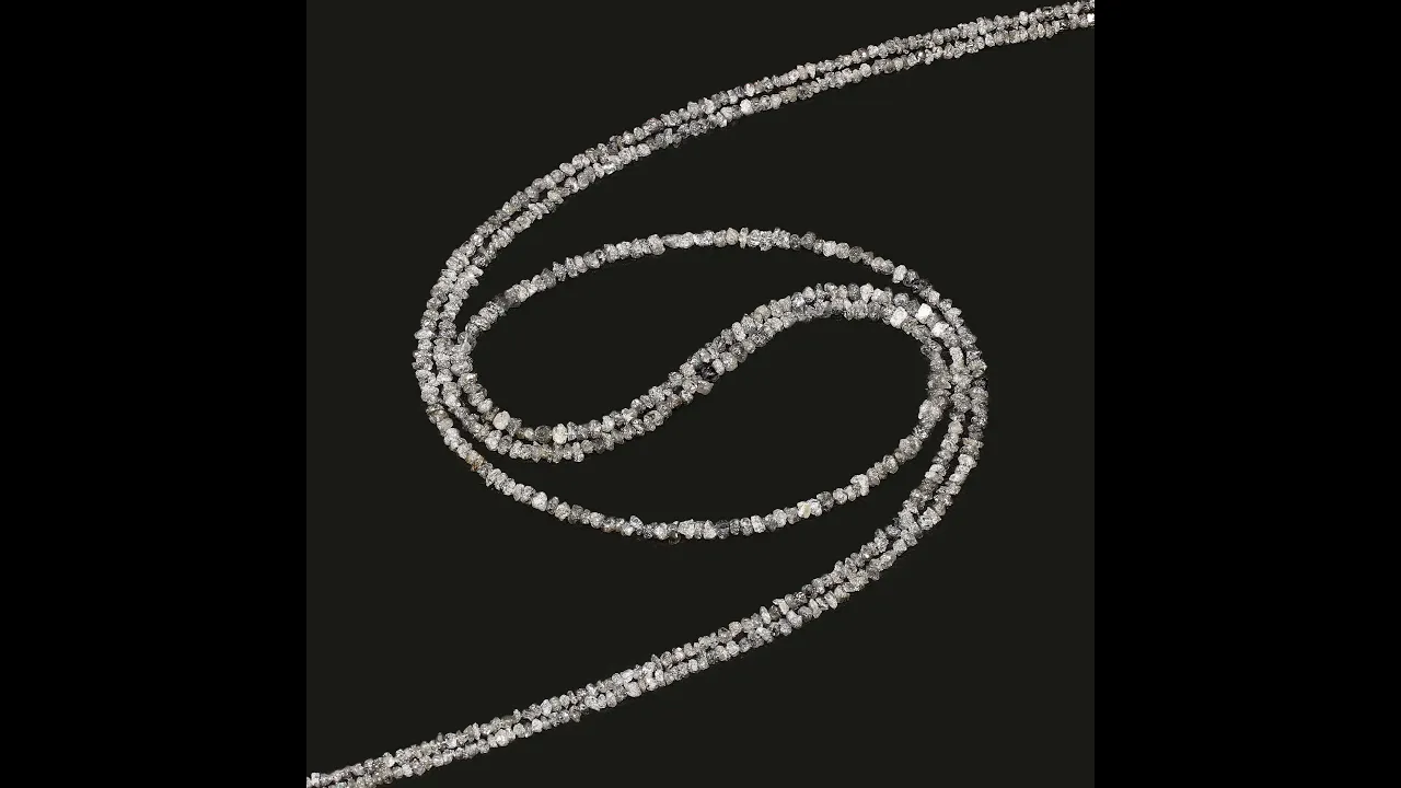 Gray Diamond 2mm to 3mm Raw Uncut Nugget Beads (17 Inch)