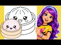 Coloring DUMPLING SQUISHY - Ohuhu Alcohol Markers