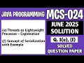 P3 - 1 e f MCS024 June 2025 Solution MCS 024 Solved Question Paper Mcs24 Important Question