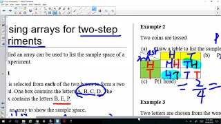 Yr 9 Ex 9D Using arrays for two step experiments