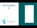 Offline dictionary made with Flutter 2020 - part 1