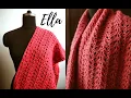 Rectangular crochet shawl with a beautiful stitch pattern beginner friendly