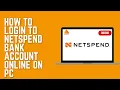How to Login to Netspend Bank Account Online on PC