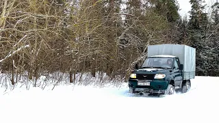 Don't repeat my mistakes!!! I went to the forest in a UAZ CARGO truck and got stuck in snow. OFFROAD