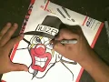 drawing a cholo clown speed drawing by WIZARD