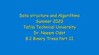 5 8 2020 Data Structure and Algorithms Binary Trees II