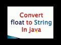 convert float to string in java example