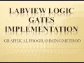 Logic Gates implementation using LabView 2017 Graphical Programming
