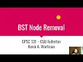 BST Node Removal