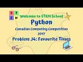 Python - Canadian Computing Competition 2017