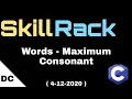skillrack daily challenge Words - Maximum Consonants 4-12-2020