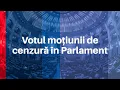 Votul moțiunii de cenzură în Parlament