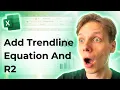 How to Add the Trendline Equation and R2 in Excel 2026 Guide