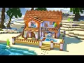 Minecraft How to Build a Beach House Tutorial