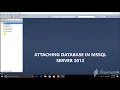Attaching database to mssql server 2012