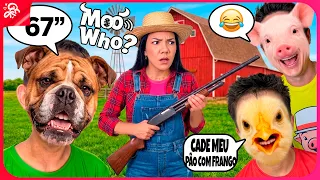 VIRAMOS ANIMAIS COM SONS ENGRAÇADOS🤣 (Moo Who?)