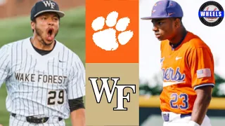 Clemson vs Wake Forest CHASE BURNS WAS ELECTRIC 2024 College Baseball Highlights