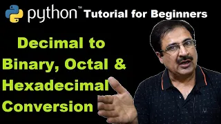 Python Programming - Convert Decimal to Binary Octal and Hexadecimal Number System Conversion