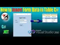 How to Insert Form Data in Table C C Programming GUI Programming